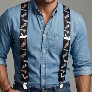 Veritas Woodworking Print Suspenders 42" - great gift!
